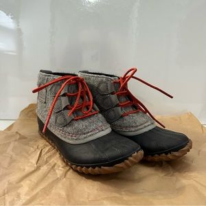 Sorel X J.Crew Out N About Flannel Duck Winter Boots Size 5.5